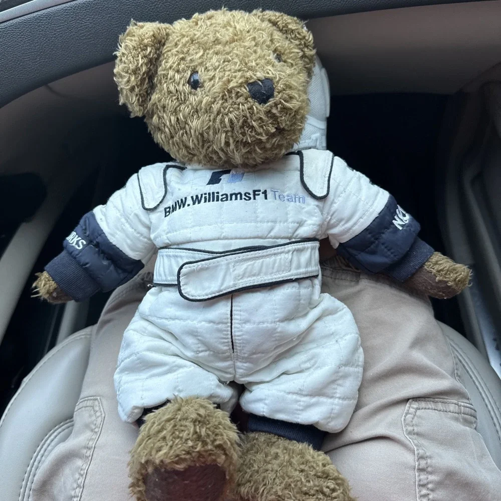 Vintage BMW Williams F1 Team Teddy Bear Compaq Castrol Formula 1 Racing Plush